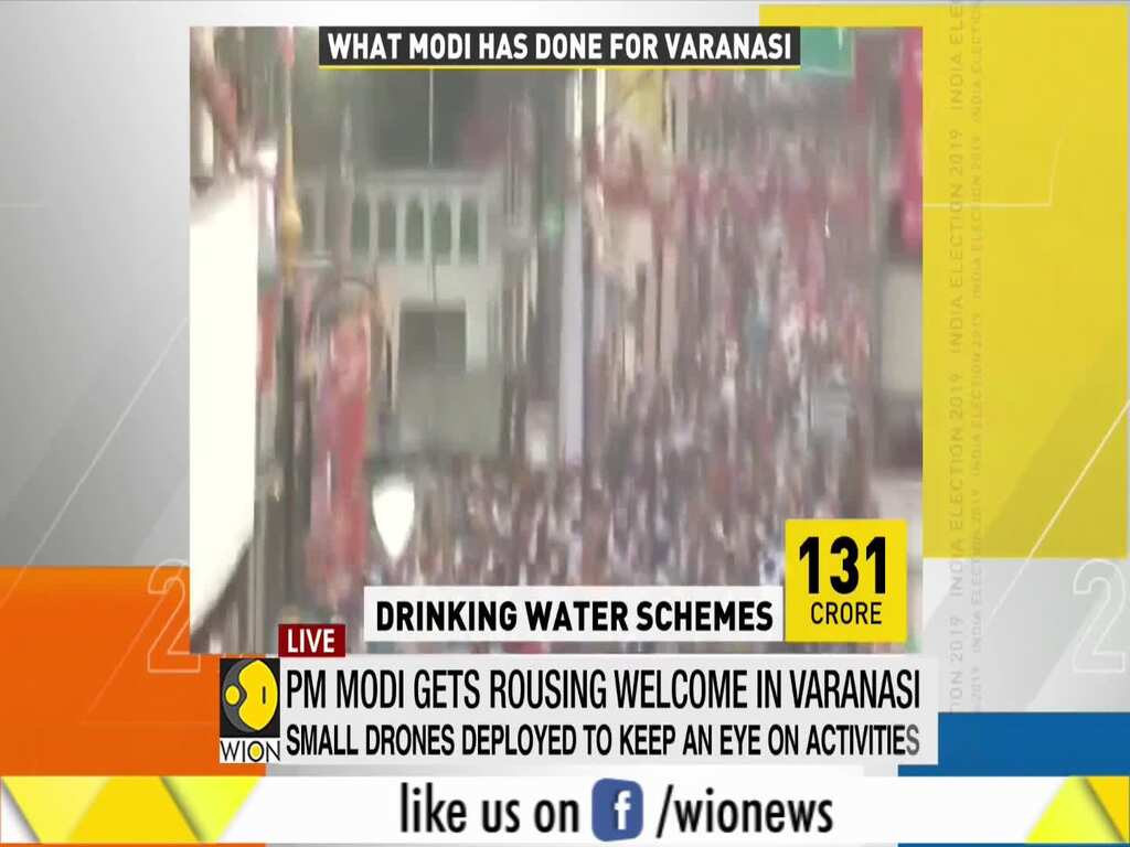 Modi's Mega Roadshow: PM gets rousing welcome in Varanasi
