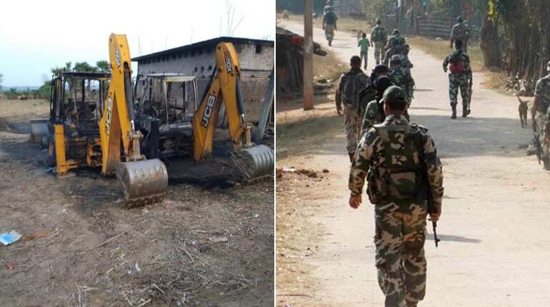 Bihar: Naxals allegedly torch 4 vehicles engaged in road construction work in Gaya