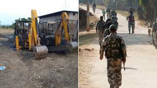 Bihar: Naxals allegedly torch 4 vehicles engaged in road construction work in Gaya