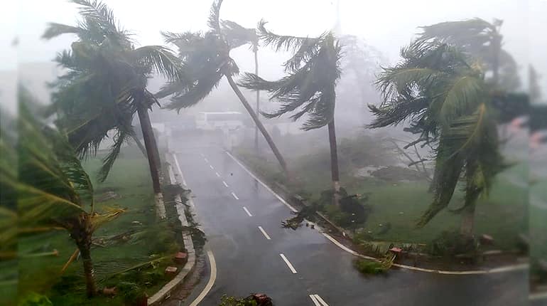 Cyclone Fani hits coast, Trees Uprooted, heavy rainfall in parts of Odisha