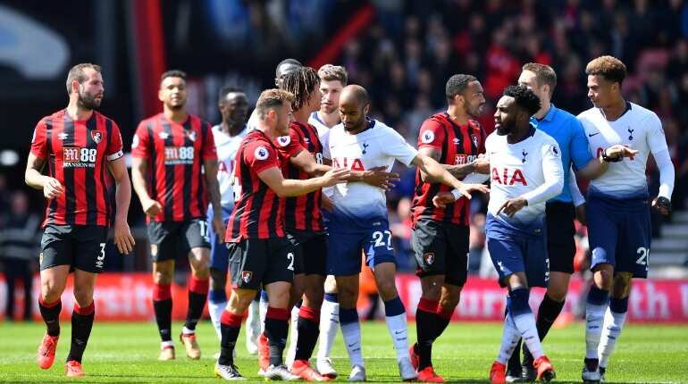 Bournemouth defeat nine-man Tottenham Hotspur 1-0 Bournemouth defeat nine-man Tottenham Hotspur 1-0