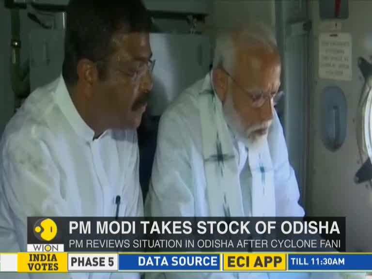 PM Modi visits storm-hit areas in Odisha