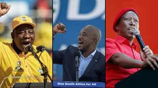 Three party leaders battle it out in South Africa election