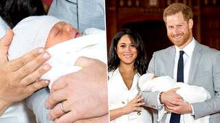 Prince Harry and wife Meghan share first glimpse of son