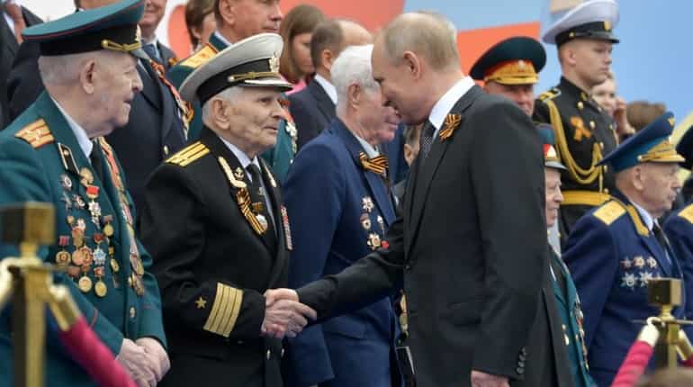 Russian President Vladimir Putin at Victory Day parade