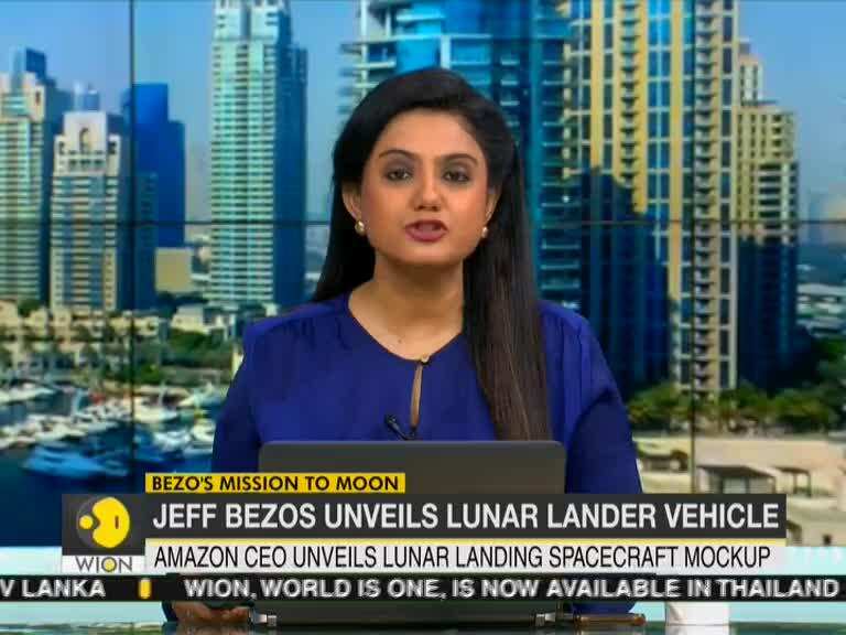 Jeff Bezos unveils lunar landing spacecraft mockup