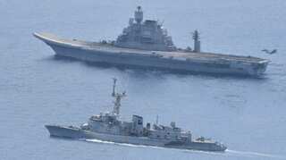 'Varuna' day 3: Multi-helicopter operations with cross deck landings undertaken by Indian, French navies