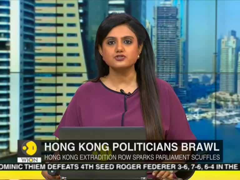 Chaos reigns in Hong Kong Parliament