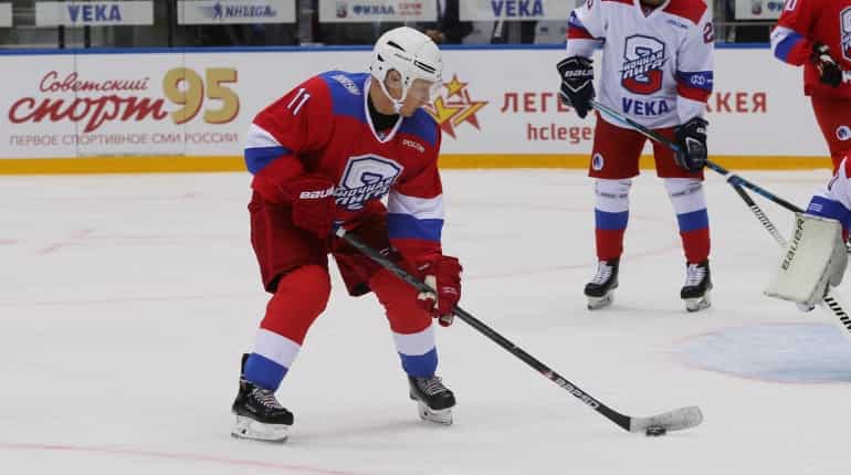 Russian President Vladimir Putin scores eight goals in all-star hockey game Russian President Vladimir Putin scores eight goals in all-star hockey game