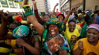 South Africa's ANC celebrates election win with street party