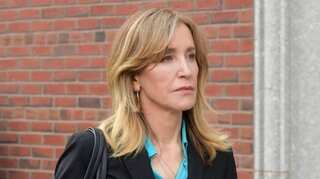 Actress Felicity Huffman arrives at court to plead guilty in US college scandal