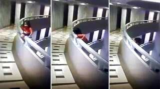 Five-year-old girl survives 100 feet  fall from eleventh floor of hotel after 'sleepwalking' over ledge