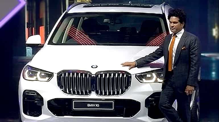 Sachin Tendulkar launches BMW new X5 SUV in India