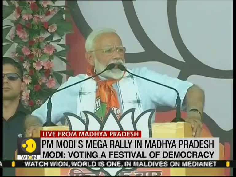 PM Modi addresses mega rally in Madhya Pradesh