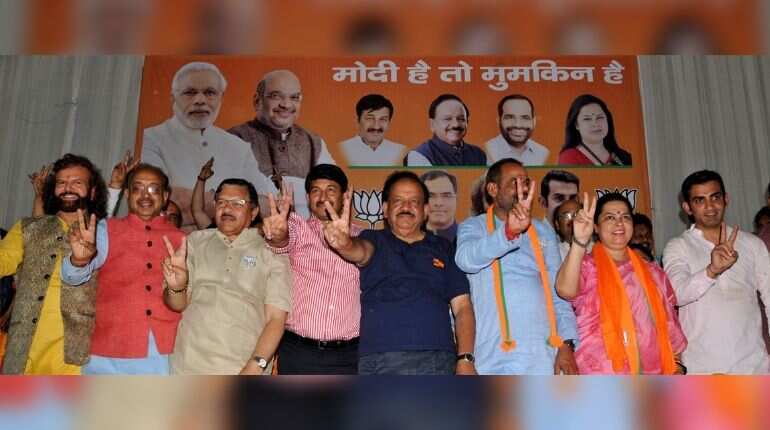 BJP win all seven seats in Delhi