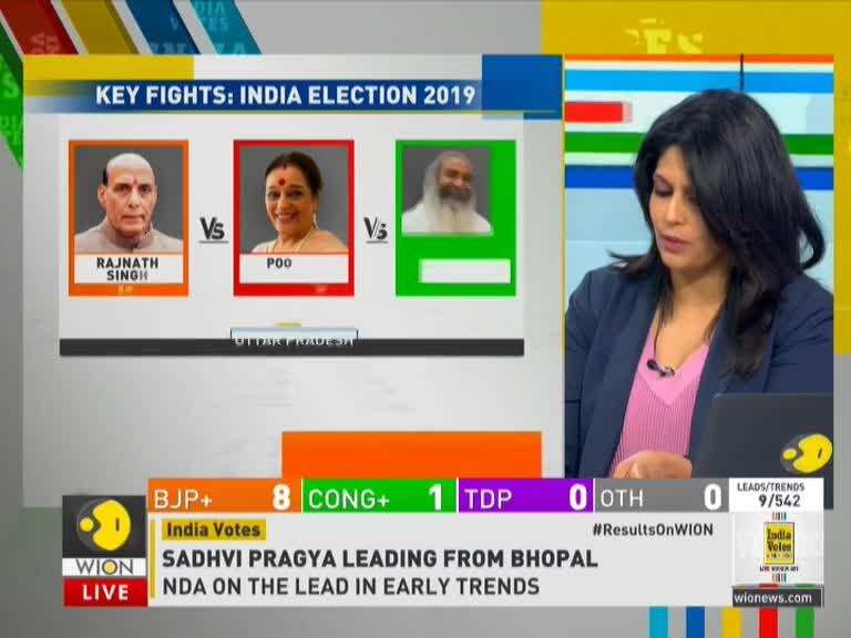 Lok Sabha 2019 Results: BJP's Rajnath Singh leading from Lucknow over Congress' Pramod Krishnam