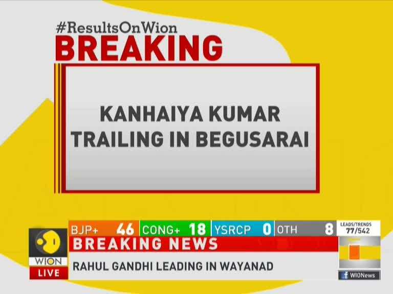 Lok Sabha 2019 Results: CPI candidate Kanhaiya Kumar trailing in Begusarai
