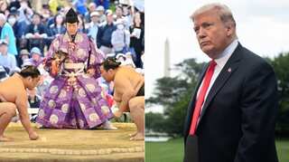 Clash of the titans: Trump set for sumo showdown