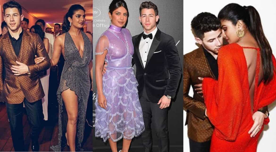 Priyanka Chopra with husband Nick Jonas at a brand's party