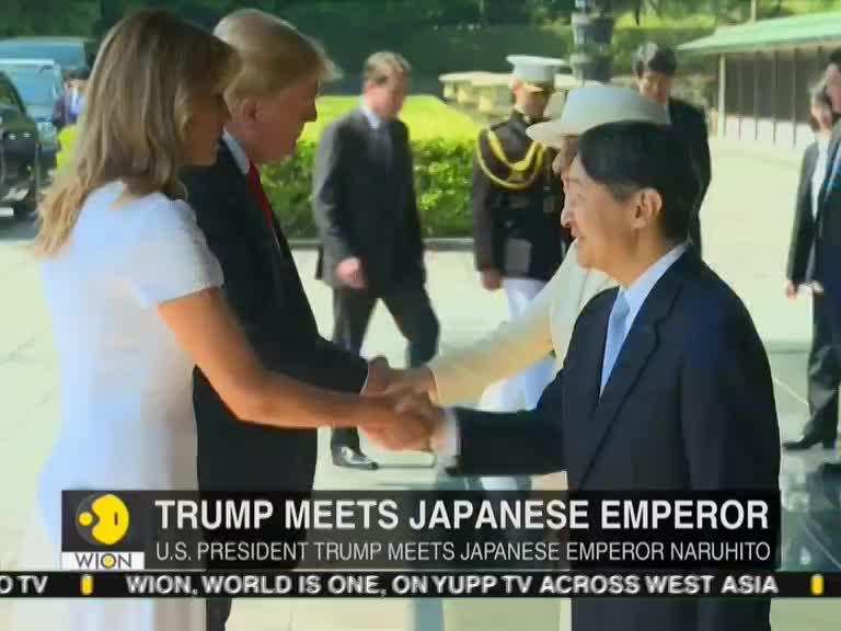 Trump meets new Japanese emperor in ceremonial highlight of state visit