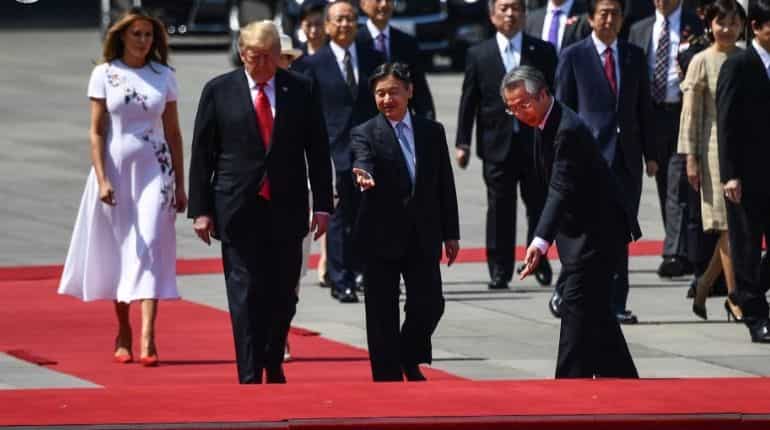 Trump becomes first foreign leader to meet Japan's new emperor Trump becomes first foreign leader to meet Japan's new emperor