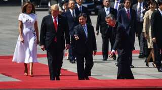 Trump becomes first foreign leader to meet Japan's new emperor