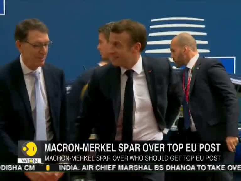Macron-Merkel spar over top EU post