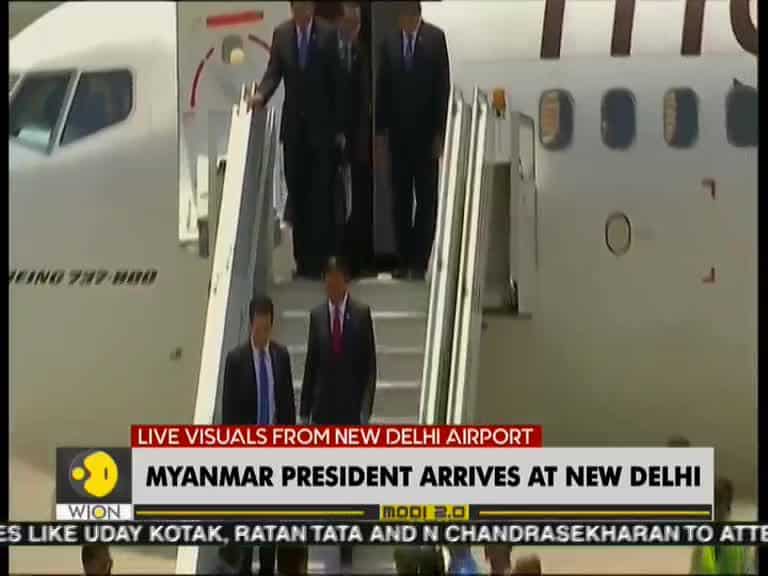 LIVE: Myanmar President Win Myint arrives at New Delhi