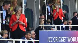 Free from Brexit burden, PM Theresa May watches England vs South Africa World Cup match