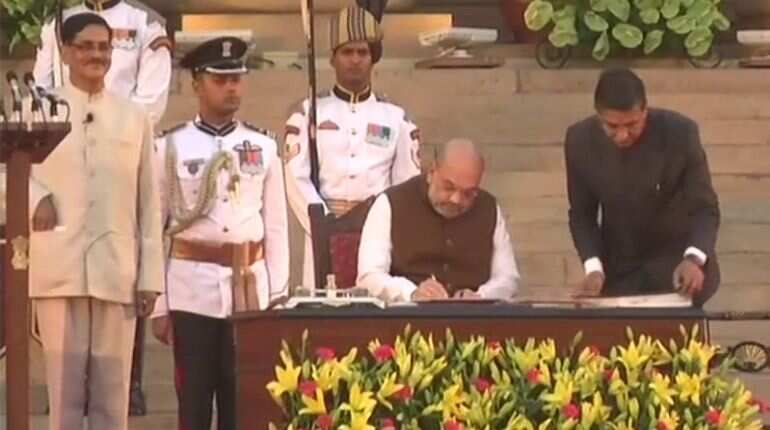 BJP president Amit Shah takes oath as Cabinet minister BJP president Amit Shah takes oath as Cabinet minister