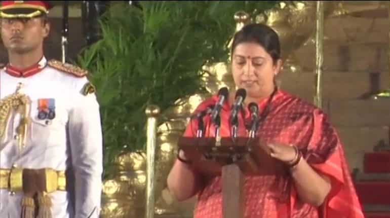 Smriti Irani becomes part of Team Modi 2.0, takes oath as minister Smriti Irani becomes part of Team Modi 2.0, takes oath as minister