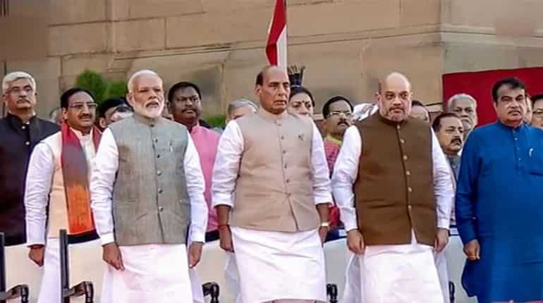 Narendra Modi takes oath as PM for second term, joined by Rajnath, Shah, others in Cabinet Narendra Modi takes oath as PM for second term, joined by Rajnath, Shah, others in Cabinet