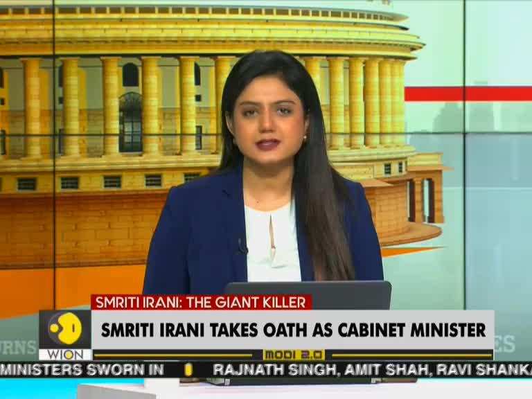 Smriti Irani takes oath as cabinet minister