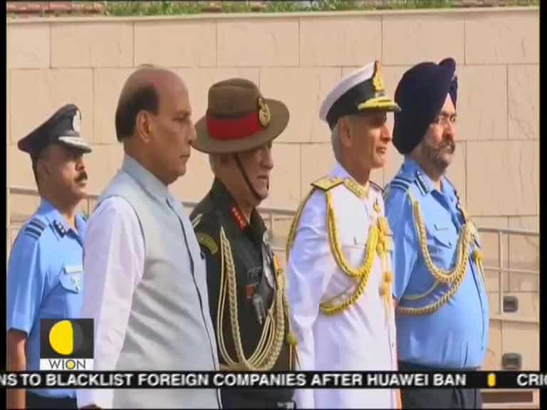 New Defence Minister Rajnath Singh pays homage to Martyrs