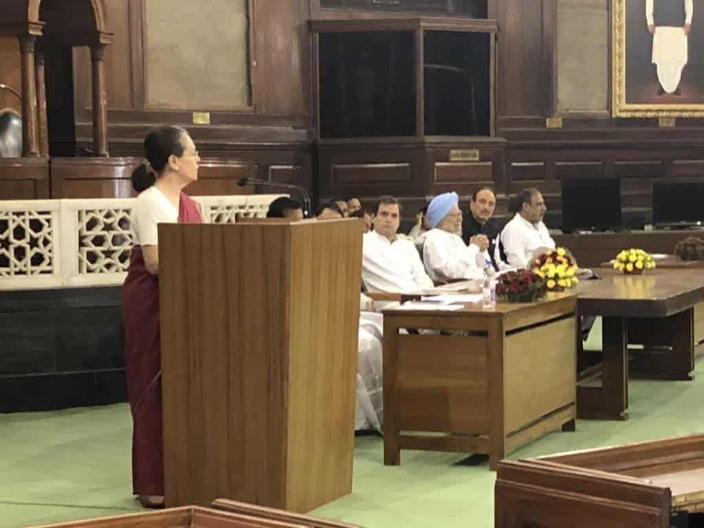 Sonia Gandhi reelected leader of Congress Parliamentary Party Sonia Gandhi reelected leader of Congress Parliamentary Party