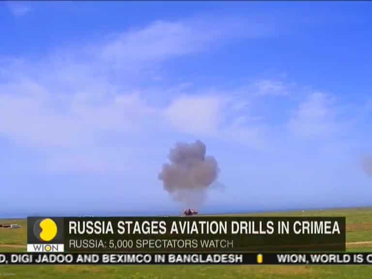 Russia stages Airforce drills in annexed Crimea