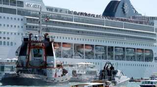 Cruise ship collides with tourist boat in Venice; four injured