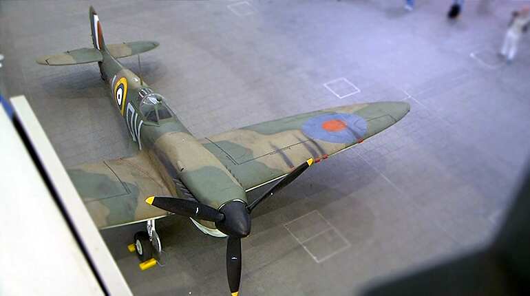 Replica Spitfire goes on display at London station for D-Day anniversary