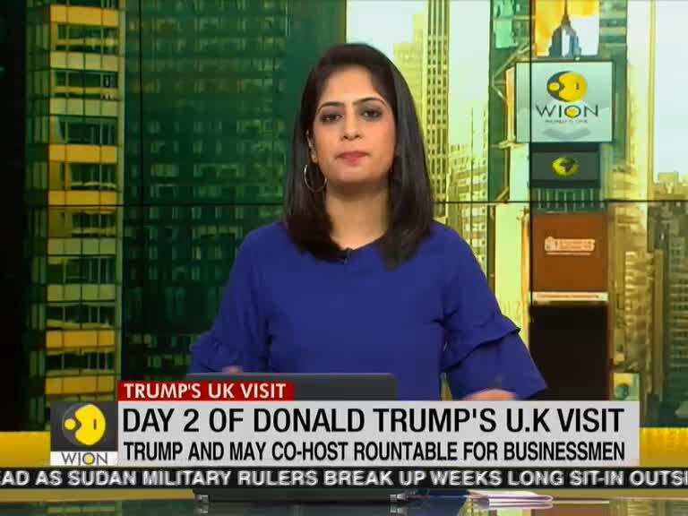 Day 2 of Donald Trump's UK visit, Trump & May co-host roundtable for Businessmen