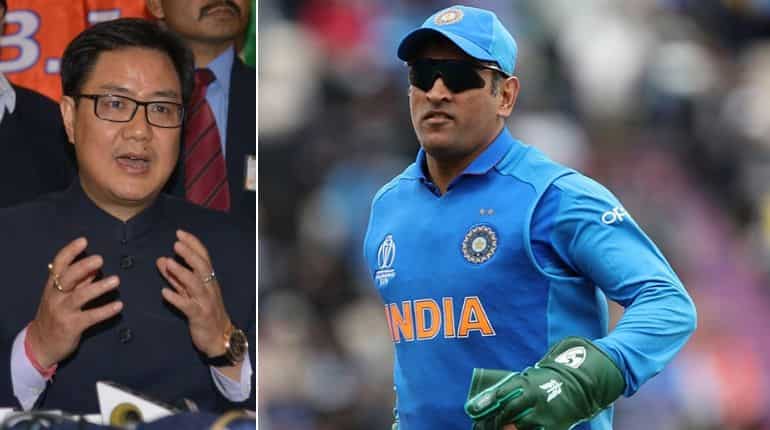 BCCI should stand with MS Dhoni, says Sports Minister Kiren Rijiju on glove row BCCI should stand with MS Dhoni, says Sports Minister Kiren Rijiju on glove row