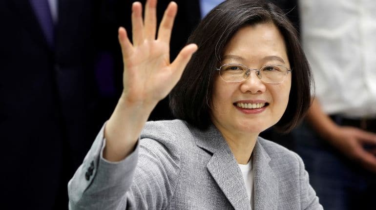 Fights break out as Taiwan's President Tsai Ing-wen visits New York