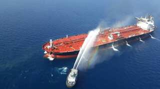 Damaged Japanese tanker arrives at UAE anchorage