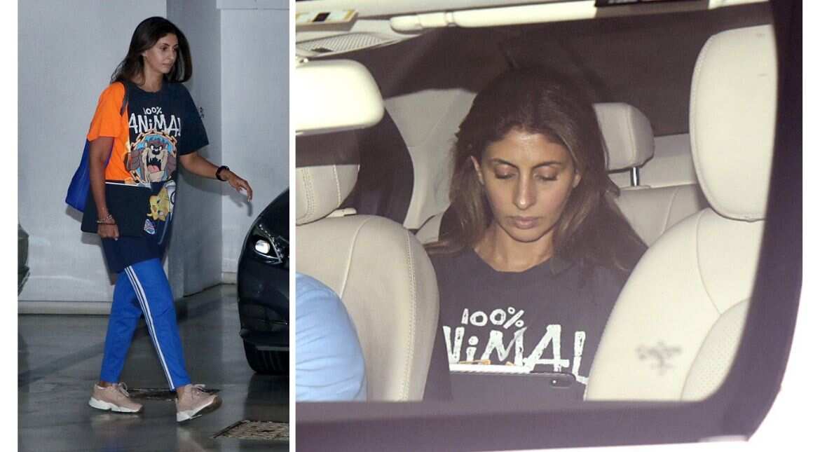 Shweta Bachchan leaving Karan Johar's house