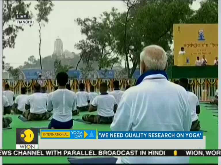 International Yoga Day 2019: PM Modi performs Yoga along with public at Ranchi