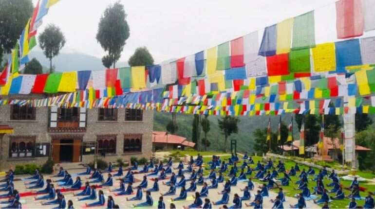 Indian envoy inaugurated the Yoga day in Bhutan