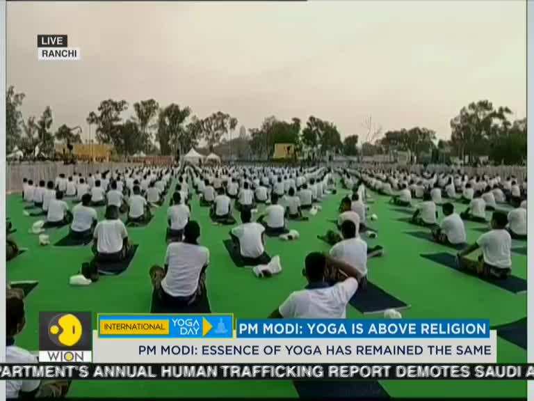International Yoga Day: 2019: PM Modi departs from Yoga ground of Ranchi