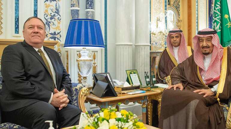 Need to promote maritime security in Strait of Hormuz, says Pompeo after meeting Saudi King Salman