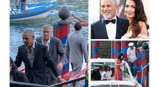 In pics: George Clooney and wife Amal vacation with the Obamas in Italy