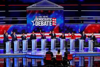 Democrats clash on healthcare in feisty first US presidential debate