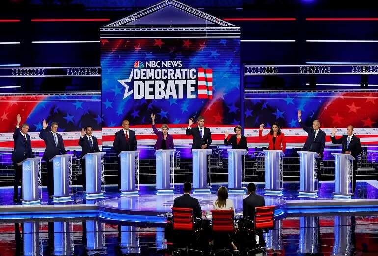 Democrats clash on healthcare in feisty first US presidential debate